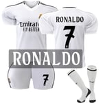 24-25 Real Madrid  Ronaldo 7 Fotbollströja Lagtränings T-shirt Adult XS(160-165cm)