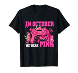 Funny In October We Wear Pink Video Game Breast Cancer Kids T-Shirt