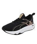 PUMA Femme PWR XX Nitro Safari Glam Wn's Chaussure de Gymnastique, Black Team Gold, 37.5 EU