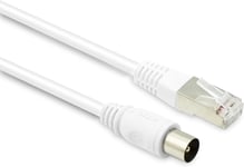 Câble RJ45 / TV coaxial 9,52mm mâle/mâle 5 mètres - 395286