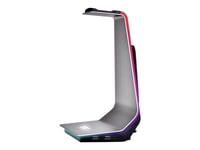 Thermaltake Argent Hs1 Rgb Headset Stand - Hub - 2 X Superspeed Usb 3.0 - Stasjonær