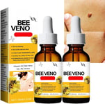 2pcs Bee Venom Wart and Tag Remover,Bee Venom Mole and Wart Treatment Cream for