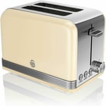 Swan Retro 2 Slice Toaster In Creamm, 815 W ST19010CN