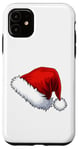 Coque pour iPhone 11 Chapeau Père Noël Père Noël Dessin animé