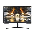 Samsung Monitor Moniteur de Jeu Samsung Odyssey G5, écran PC 27" résolution WQHD 2560x1440, Panneau IPS, Noir, LS27AG502PPXEN