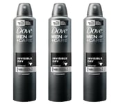 Dove Men + Care Antiperspirant Deodorant Invisible Dry 48H Men 250ml x 3