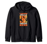 I Express Myself Through Kicks Kick Volleyball Sepaktakraw Zip Hoodie