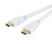 1 M Video White HD to HD Cable 1 Metre V 1.4 TV Cable Computer Monitor Cable