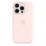 Apple iPhone 15 Pro Silicone Case with MagSafe - Light Pink Soft Touch Finish