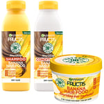 Garnier Hair Food Banana Shampoo 350ml + Conditioner Mask 400ml - 1100 ml