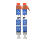 2 Photo Blue Ink Cartridges for Canon PIXMA TS8100 TS8152 TS8251 TS8350 TS9150