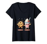 Womens Chocolate Cookie Milkshake Bake Baking Baker Sweet Tooth V-Neck T-Shirt