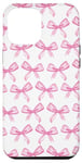 iPhone 12 Pro Max Aesthetic Pink Bows in Watercolor Case