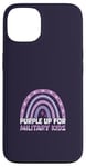 iPhone 13 Purple Up For Military Kids Purple Rainbow Military Child Case