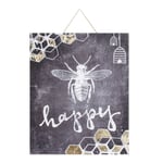 Art for the Home Bee Happy Printed Canvas Wall - 40x50cm