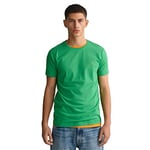 GANT Men's Contrast Logo SS T-Shirt, Mid Green, M