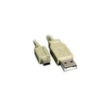 DELTACO 1,0 m, USB 2.0 A - Mini-B, han-han kabel