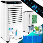 KESSER® Climatiseur mobile 4en1, télécommande, Climatiseur, réservoir 10 L, minuterie, 3 niveaux, Ionisateur Humidificateur d'air, Blanc