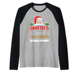 Claim Adjuster Christmas Job Work Profession Santa Claus Raglan Baseball Tee