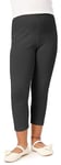 Merry Style Legging 3/4 Sport Pantalon Pantacourt Yoga Pants Vêtement Tenue Sport Fille MS10-131 (Noir, 110 cm)