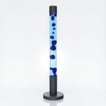 Lampe à Lave XXL ALAN au design rétro avec cire bleue H:76 cm G9 lumière d'ambiance vintage - Bleu, bleu clair, violet