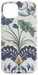 Coque pour iPhone 15 Plus Bleu Floral Botanique Femme