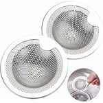 Gabrielle - 2PCS Filtre à Évier en Acier Inoxydable Filtre Evier Cuisine Filtre de Vidange inox Crépine d'Évier Grille Evier Cuisine pour Evier de