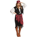 Boland- Pirate Costume de Carnaval, 10103049, Noir, Medium UK 12-14