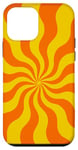 Coque pour iPhone 12 mini Pop Art Simple Feuilles Orange avec Rayons