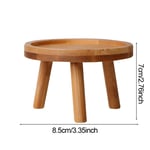 Support En Bois Pour Plante D'intérieur,Tabouret Haut Rond,Moderne,Décoratif Pour Salon,Table D'appoint En Bois Pour Canapé Multifonctionnel - Type Primary Color S8.5