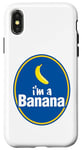 Coque pour iPhone X/XS Costume de banane drôle d'Halloween, je suis une banane