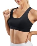 Women Sports Bra Ladies Padded Bralette Removable Cup Crop Tops Vest Wide Back