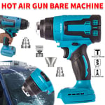 Cordless Handheld Heat Gun Hot Air Gun with 4 Nozzles For Makita 18/21V Battery