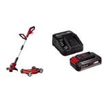 Einhell Power X-Change 18/28 Cordless Strimmer With Mower Attachment - 18V, 28cm Cutting Width, Battery Strimmer Cordless Grass Cutter And Lawn Edger - GE-CT 18/28 Li TC + Battery And Charger