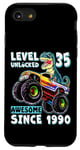 iPhone SE (2020) / 7 / 8 Level 35 Unlocked T Rex Monster Truck Dinosaur 35th Birthday Case