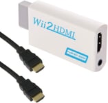 Adaptateur Wii Vers Hdmi Wii To Hdmi Converter Adaptateur Convertisseur Vidéo Full Hd 1080P Avec Audio Sortie Jack 3,5Mm[VID060435]