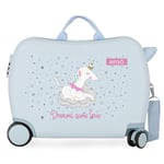 Enso Dreams come true Blue Children's Suitcase 50x38x20 cm Rigid ABS Side combination lock 34L 1.8 kg 4 Wheels Hand Luggage