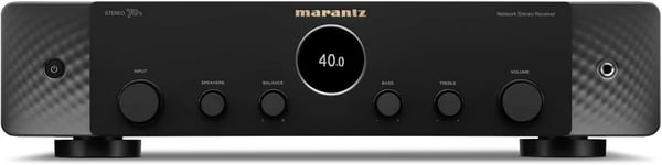 Ampli-Tuner Stereo 70s Audio et vidéo Deux canaux 8K avec Streaming intégré HEOS, entrée Phono et Radio FM/Dab