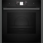 Neff B64VT73G0B Graphite N90 Pyrolytic Slide & Hide Single Oven with Steam