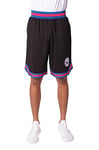 Unk NBA Short de Basket pour Homme GSM3547F avec Logo de l'équipe NBA tissé en polymaille, Noir, Taille XL