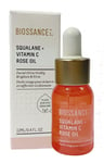 Biossance Squalane + Vitamin C Rose Face/Facial Oil Brightens/Firms 12ml