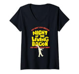 Womens The night of the living Bacon V-Neck T-Shirt