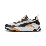 Puma Men Trinity Sneakers, Puma White-Puma Black-Vapor Gray-Clementine, 9.5 UK