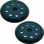 2 Lot de 2 patins abrasifs pour ponceuse orbitale 8 trous 125 mm Compatible avec Makita M9204 BO5030 BO5031 DBO180Z BO8041