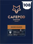 CafePod Coffee Pods Nespresso Compatible Brunch Blend 108 Aluminium Capsules