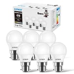 LVWIT SES Golfball B22 LED Light Bulbs, Golf Ball Led Bulbs,Bayonet 40W Equivalent, 4.5W, 470Lm,2700K Warm White Golf Ball Bayonet Bulb Energy Saving,150 Beam Angle,Non-Dimmable,(Pack of 6)