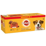 Pedigree Mixed Selection in Jelly 40 Pouches, Adult Wet Dog Food, Megapack (40 x 100 g)