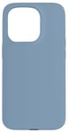 Coque pour iPhone 15 Pro Couleur bleu gris simple