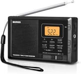 Radio Portable Digitale Am Fm Sw Radio De Poche Mini Personnel Transistor Radio Avec Haut-Parleur Affichage Led Reveil,Excellente Reception