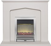 Adam Cotswold Fireplace Suite in Stone Effect with Eclipse Electric Fire in C...